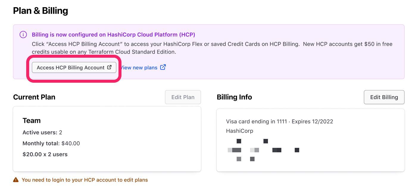 Prompt for user to link their HCP Terraform account to an HCP account