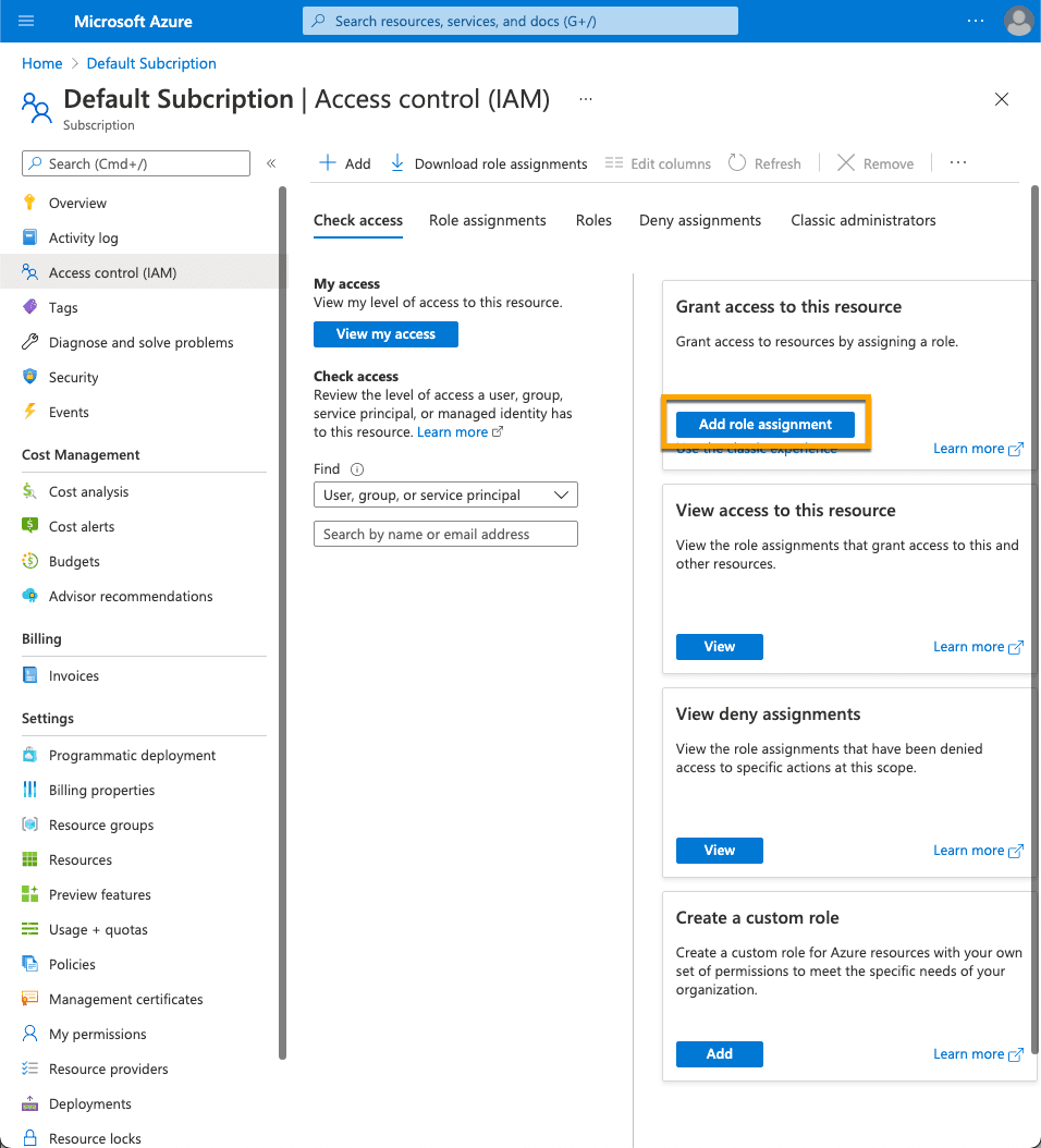 Azure Role Assignment