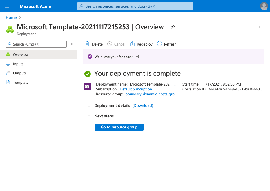 Azure Resource Template